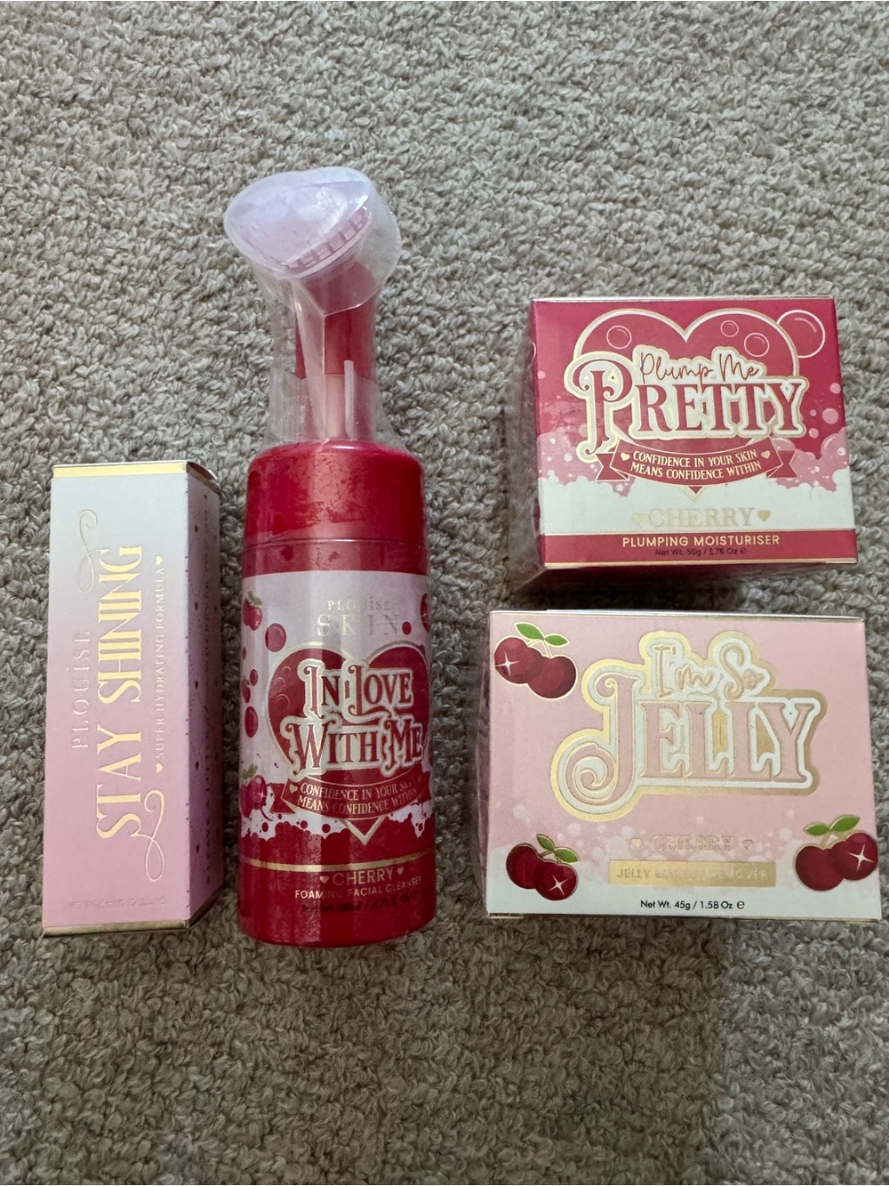 Plouise Skin Cherry In Love with me Cleanser & Jelly Makeup Remover & Moisturize